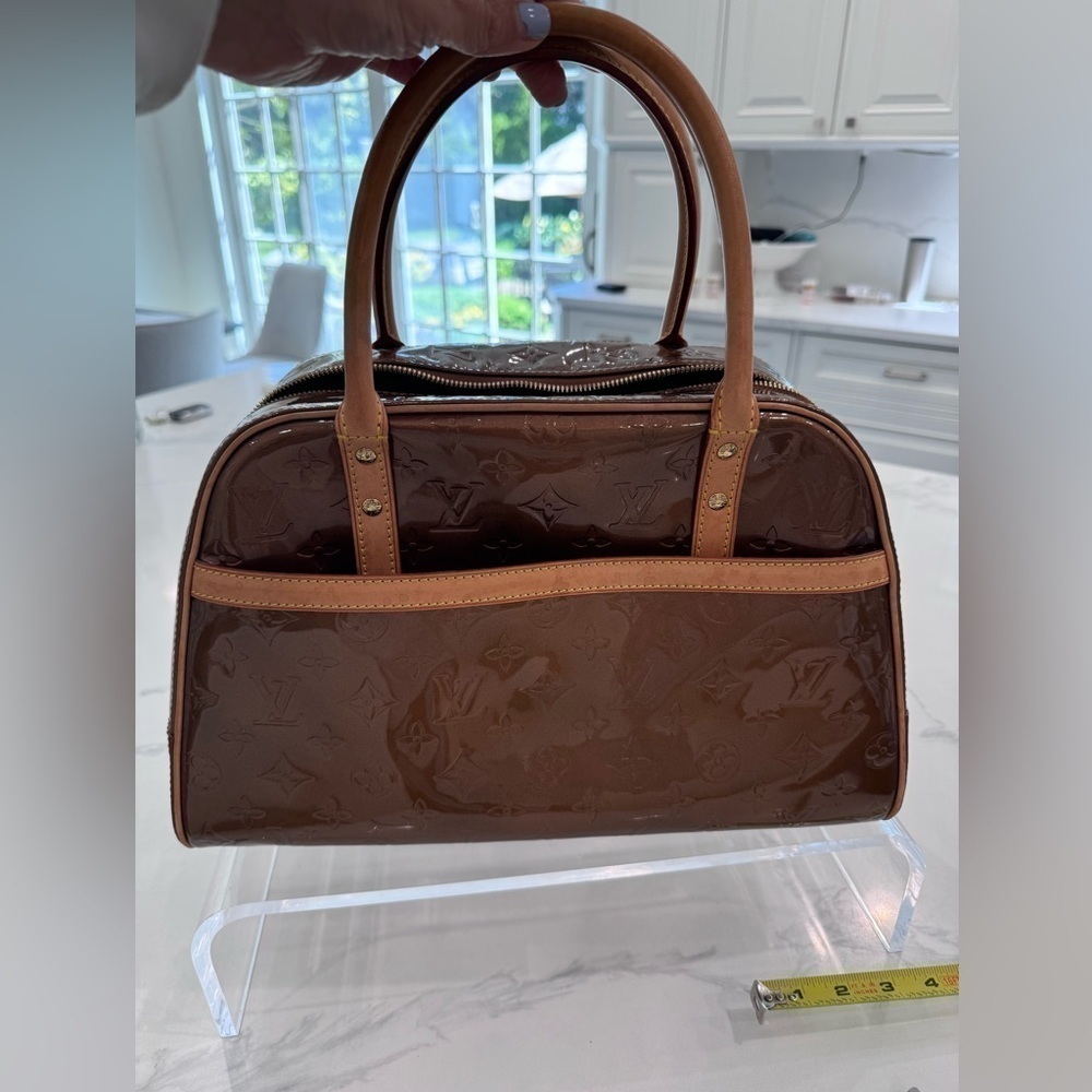 Louis Vuitton Thompson Square Monogram Vernis patent leather large VINTAGE bag - Picture 3 of 10